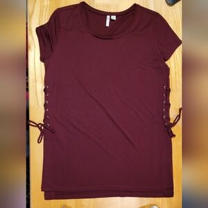 Cato side ties short sleeve top